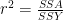 $r^2 = \frac{SSA}{SSY}$
